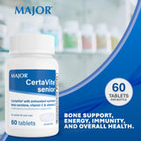 MAJOR Senior Multivitamin side view showing ingredients