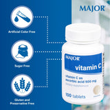 MAJOR Vitamin C Tablets 500mg ingredients list