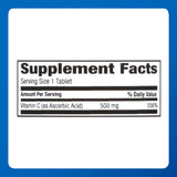 MAJOR Vitamin C Tablets 500mg nutritional information