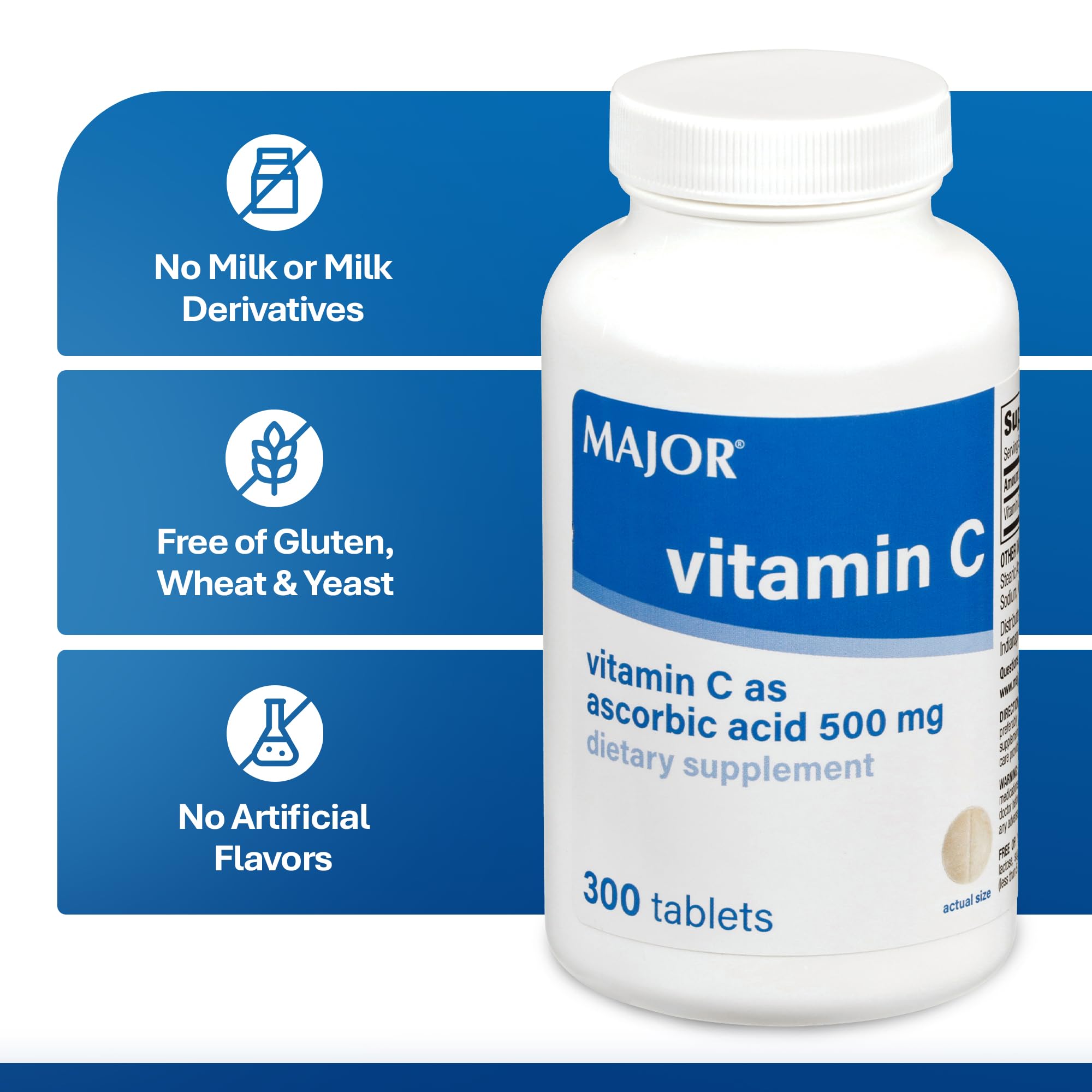 MAJOR Vitamin C Tablets 500mg nutritional information