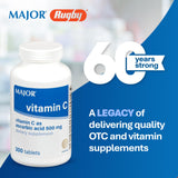 MAJOR Vitamin C Tablets 500mg side view