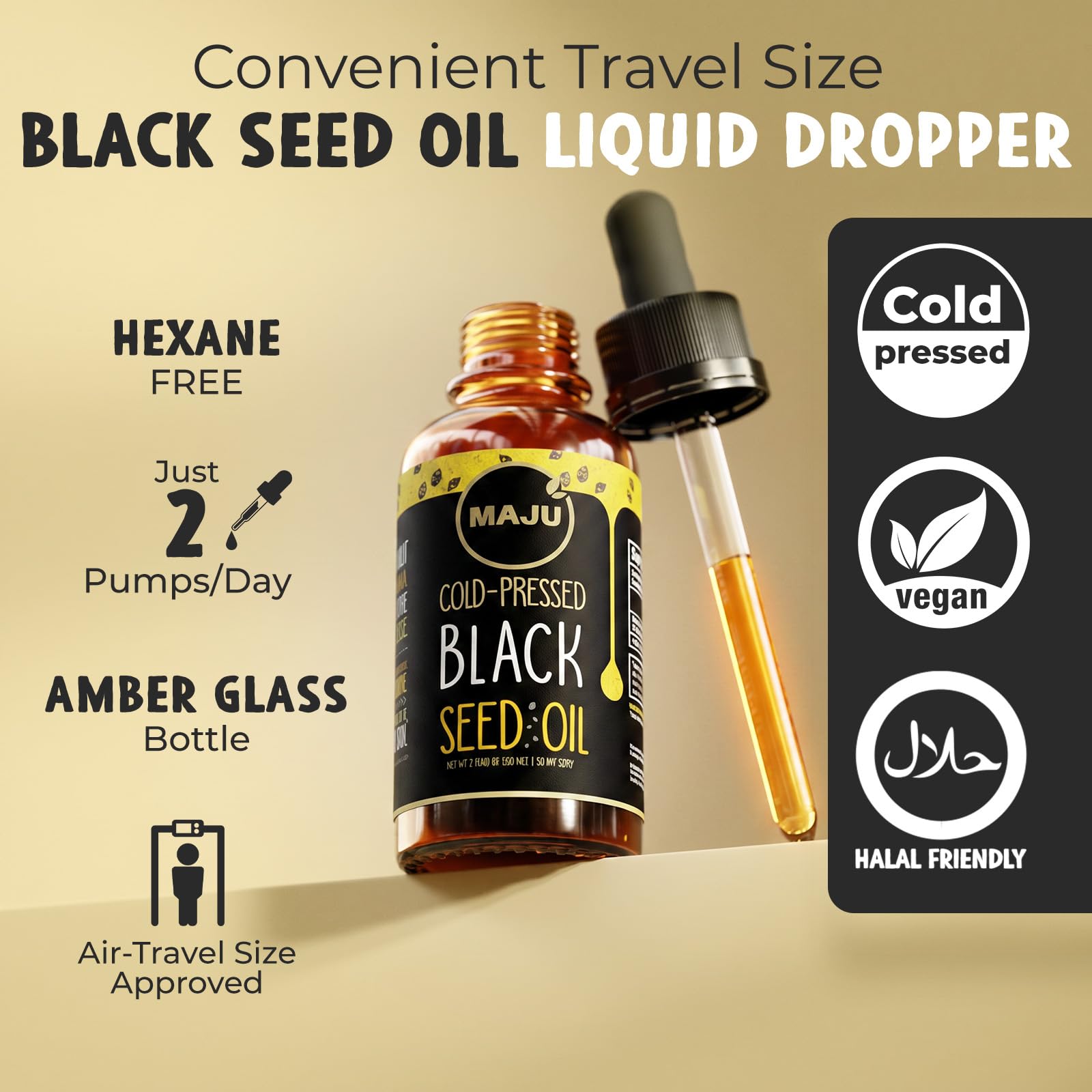 Maju Superfoods Black Cumin Seed Oil 75g packaging