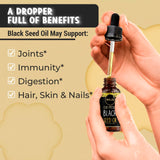 Maju Superfoods Black Cumin Seed Oil 75g with measuring spoon