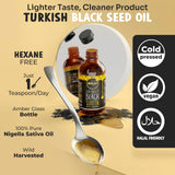 Maju Superfoods Black Seed Oil 227g label close-up