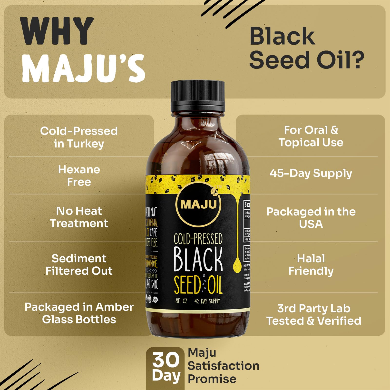 Maju Superfoods Black Seed Oil 227g nutritional information