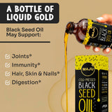Maju Superfoods Black Seed Oil 227g with measuring spoon