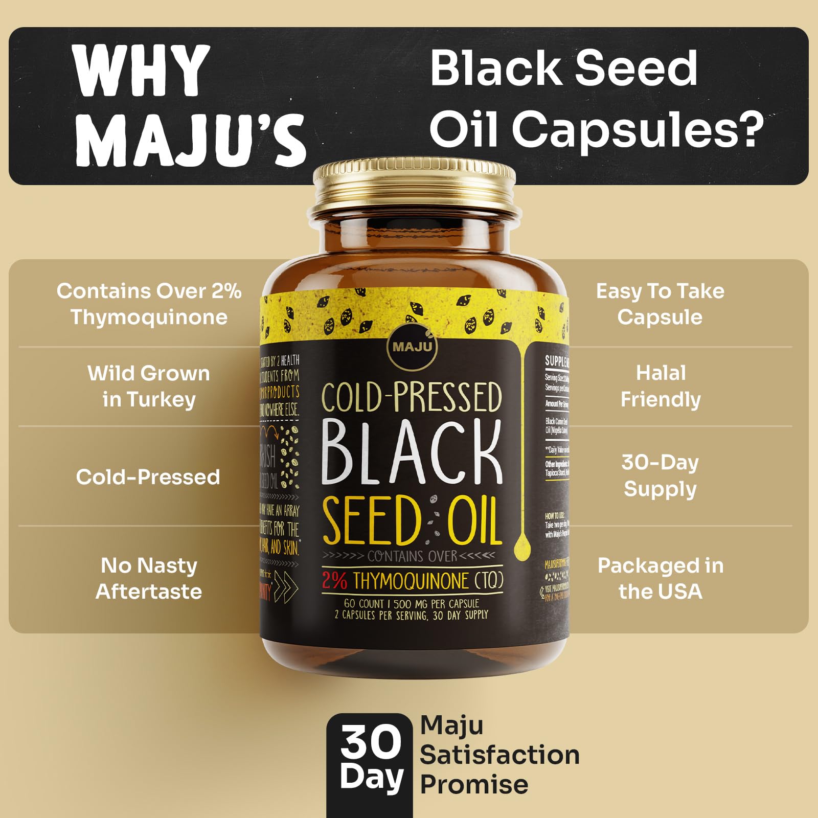 Maju Superfoods Black Seed Oil 80g lifestyle scene
