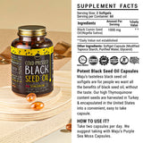 Maju Superfoods Black Seed Oil Capsules packaging details