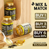 Maju Superfoods Black Seed Oil Gummies showing the serving size