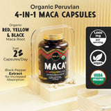 Maju Superfoods Maca Capsules 100g side view