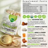 Maju Superfoods Mushroom Supplement bottle with background