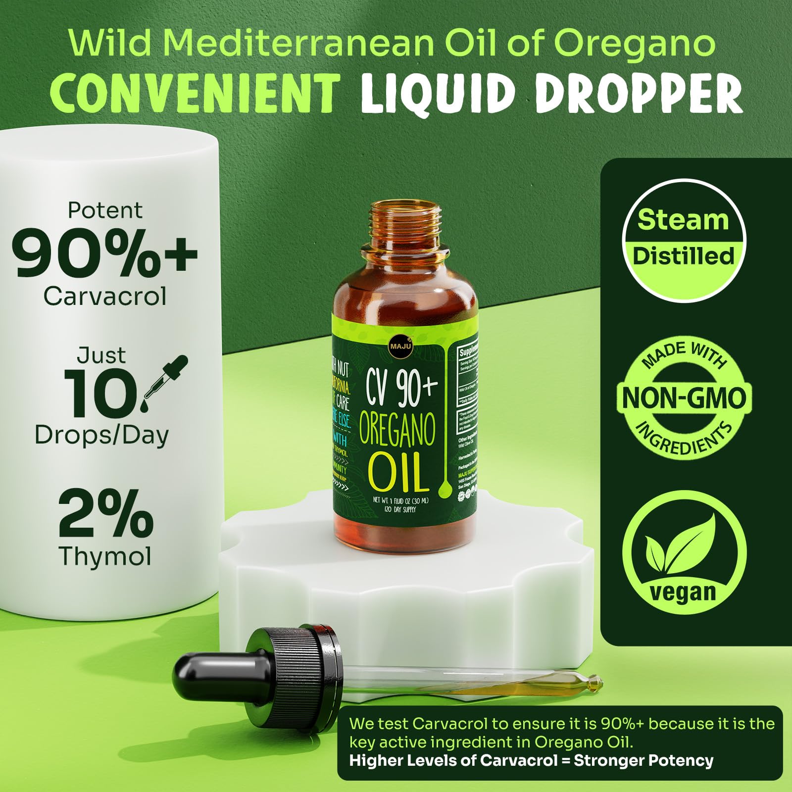 Maju Superfoods Oregano Oil Drops packaging
