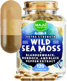 Maju Superfoods Sea Moss Capsules 100g front view