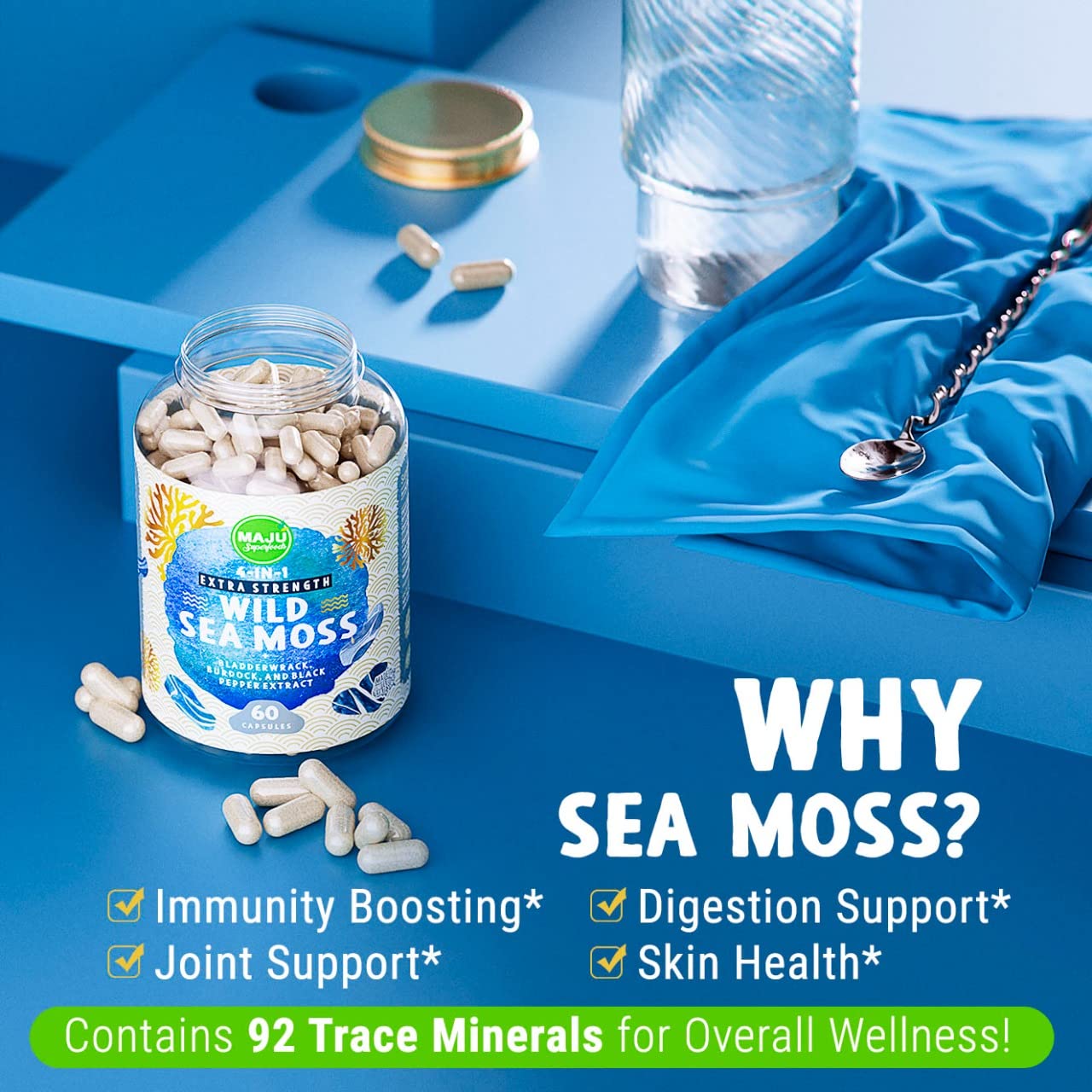 Maju Superfoods Sea Moss Capsules 30g packaging