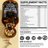 Maju Superfoods Sea Moss & Shilajit Capsules on a wooden table