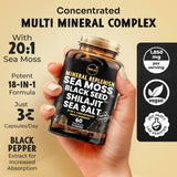 Maju Superfoods Sea Moss & Shilajit Capsules side view