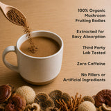MALAMA MUSHROOMS 8-Mushroom Powder mixed in a cup of tea