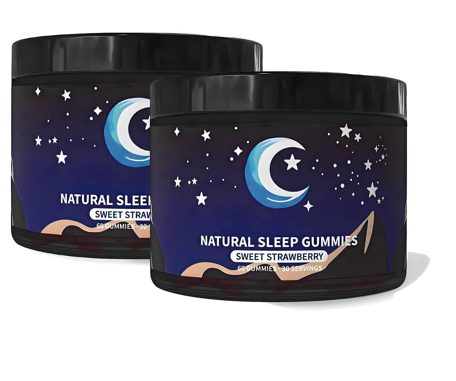 Malvjun Sleep Gummies strawberry flavour front view