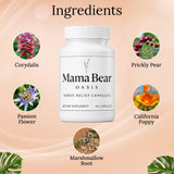 Mama Bear Oasis Neuropathy Capsules side view showing label