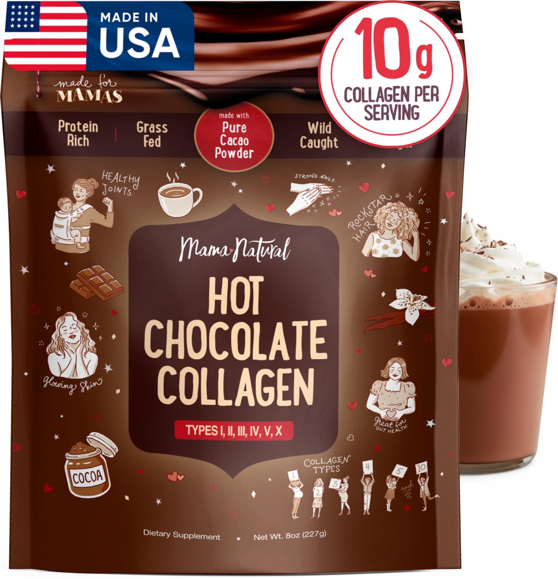 Mama Natural Collagen Blend 240g front view packaging