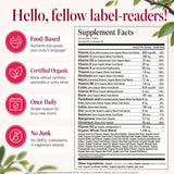 Mama Natural Postnatal Multi Organic Multivitamin ingredients list
