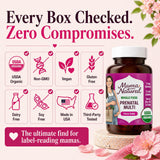 Mama Natural Prenatal Multivitamin packaging on a kitchen countertop