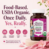 Mama Natural Prenatal Multivitamin side view showing tablet size