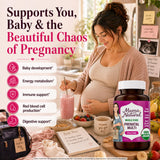 Mama Natural Prenatal Multivitamin tablet close-up