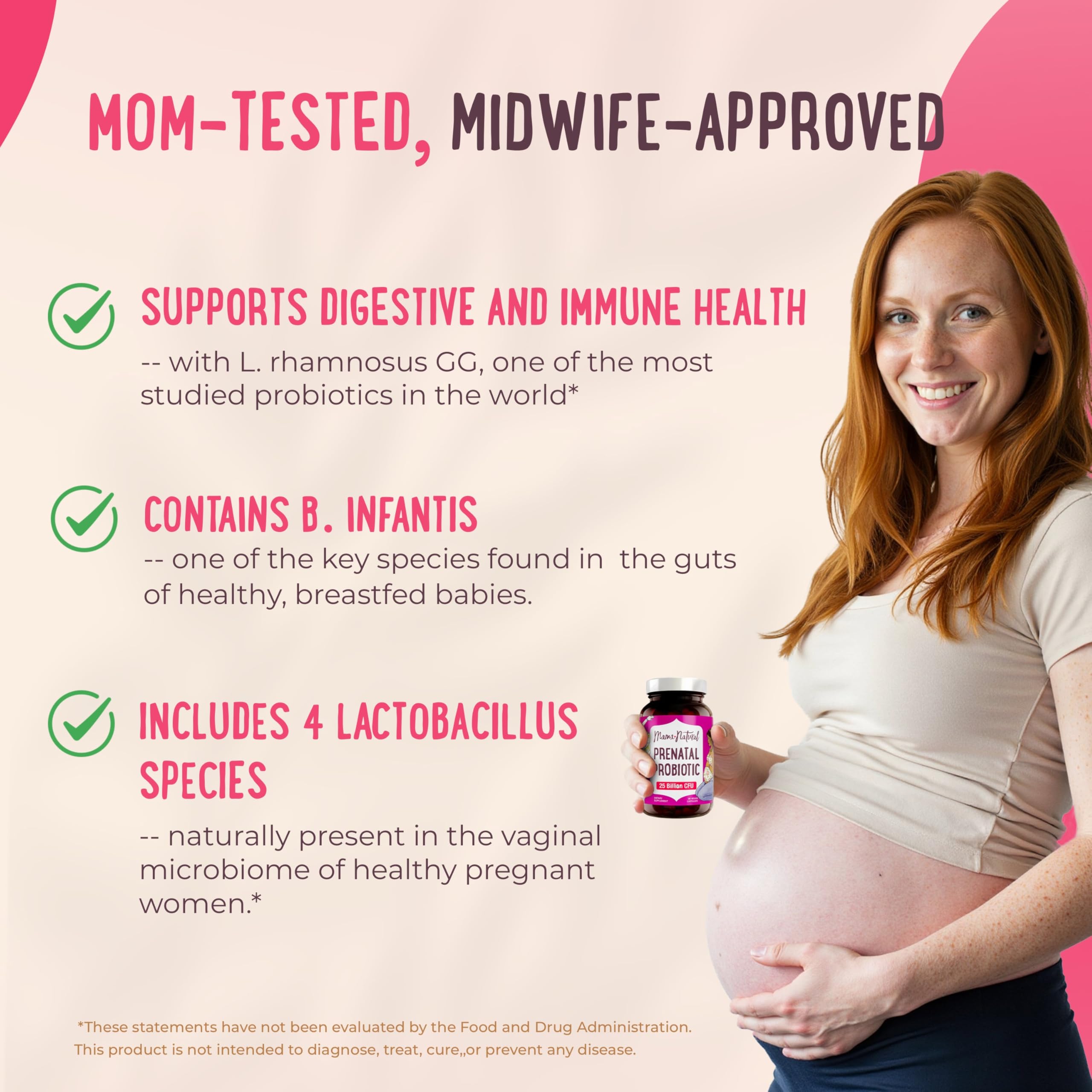 Mama Natural Probiotic Supplement capsule close-up