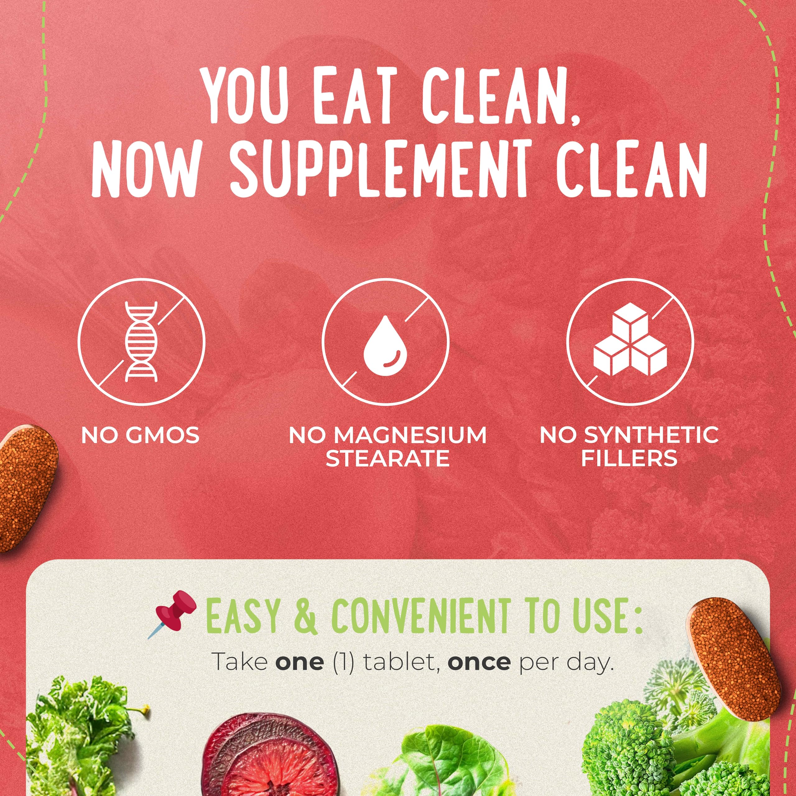 Mama Natural Women's Multivitamin with a glass of water