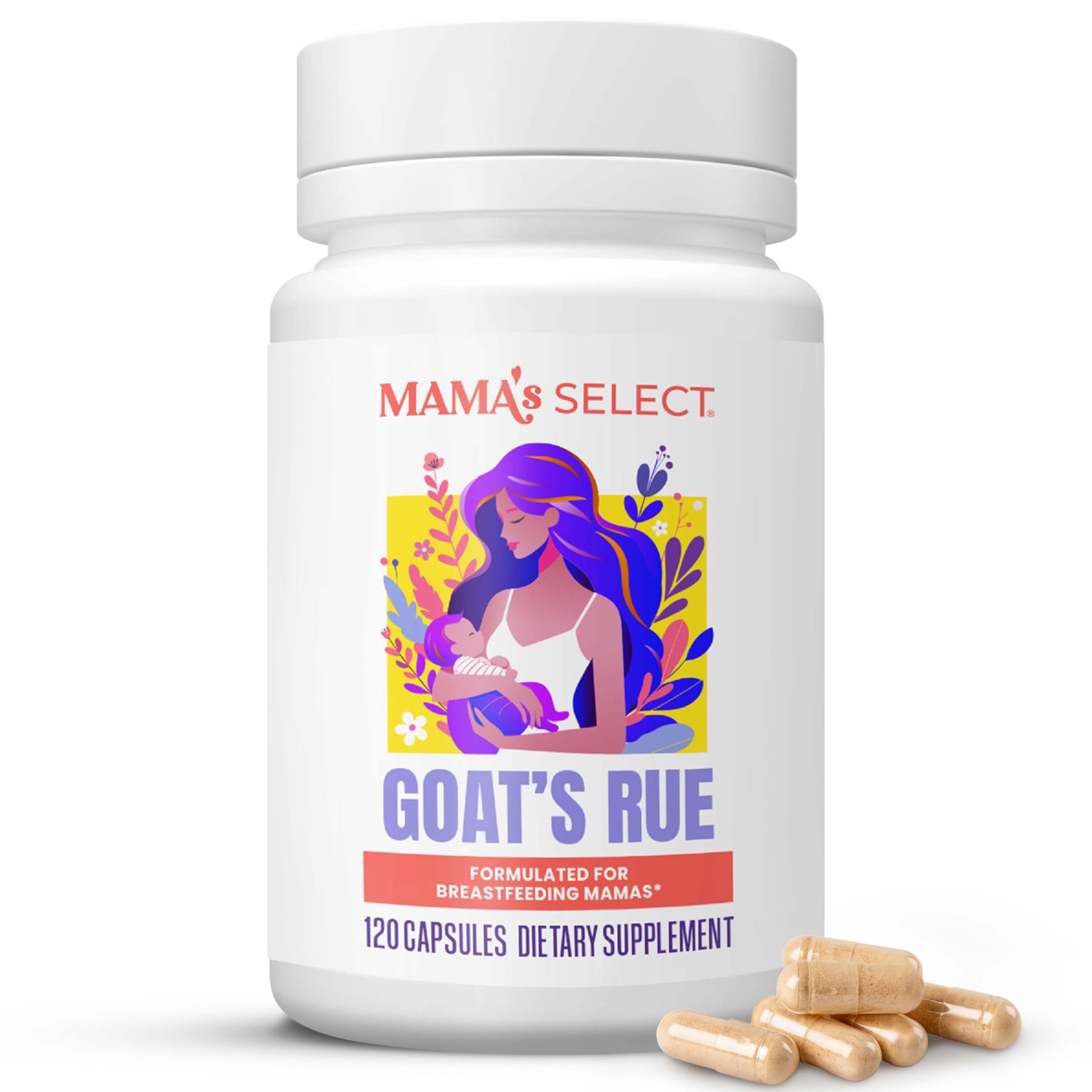 Mama's Select Goat's Rue vegan capsules front view