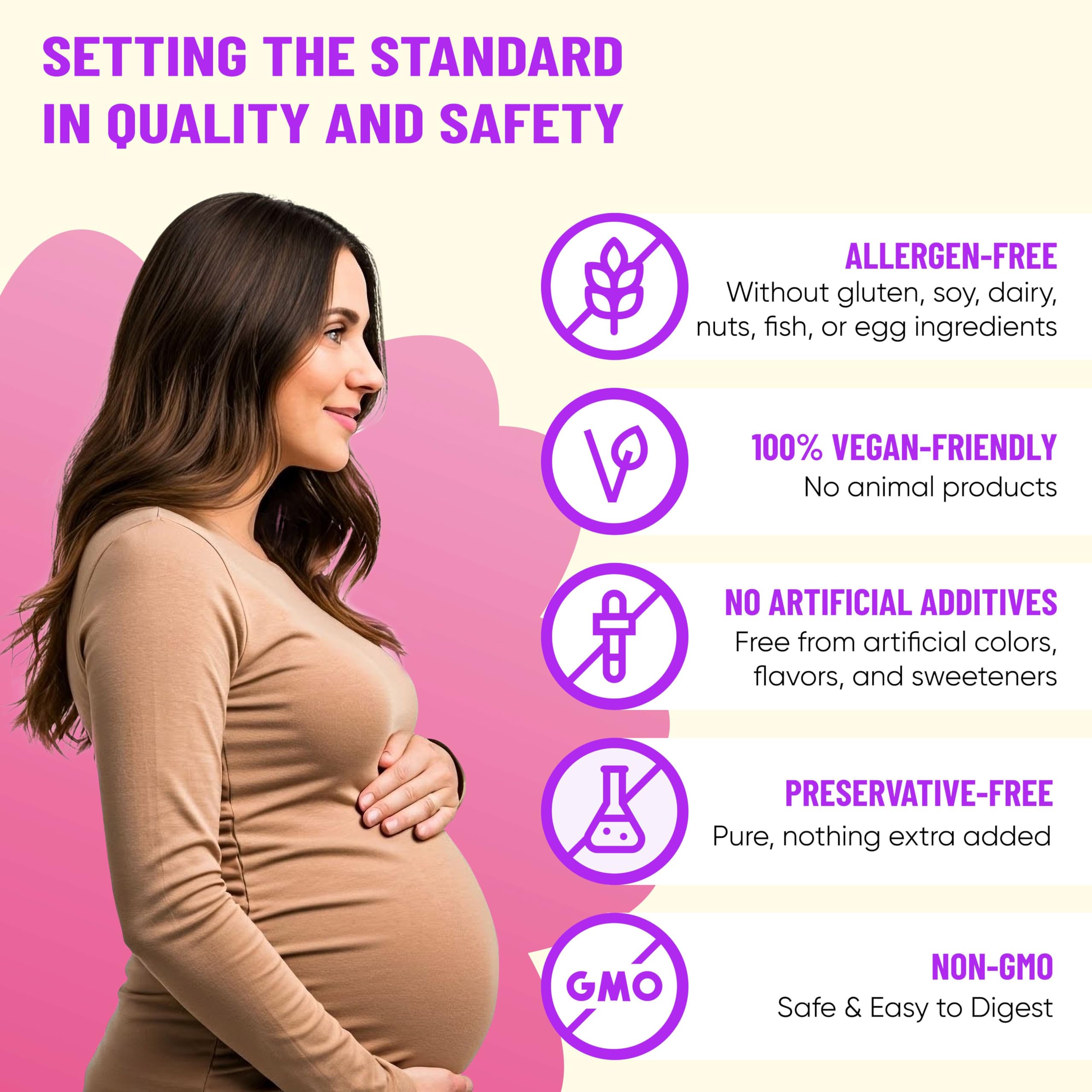 Mama's Select Prenatal Vitamins 60 Capsules with a glass of water