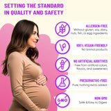 Mama's Select Prenatal Vitamins 60 Capsules with a glass of water