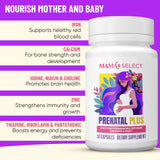 Mama's Select Prenatal Vitamins ingredients list on packaging