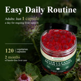 MAMOWYZ Milk Thistle Gummies lifestyle scene on a kitchen counter