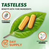 Manewu Berberine Supplement 1500mg HCL back view with ingredients
