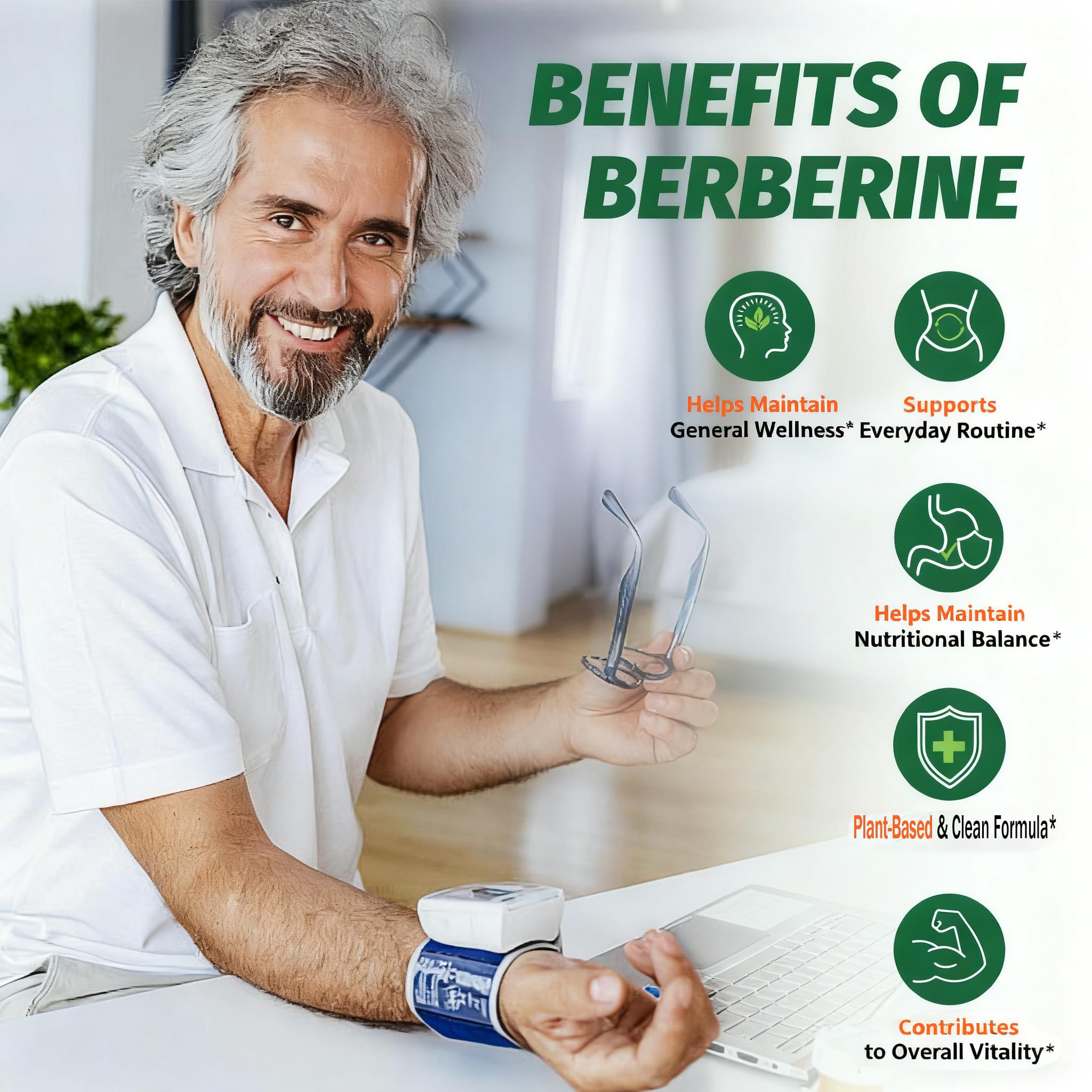 Manewu Berberine Supplement 1500mg HCL with Ceylon cinnamon and bergamot