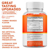 Mango flavoured lutein gummies close-up