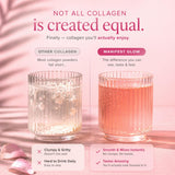 Manifest Glow Tropical Collagen Powder scoop showing powder texture