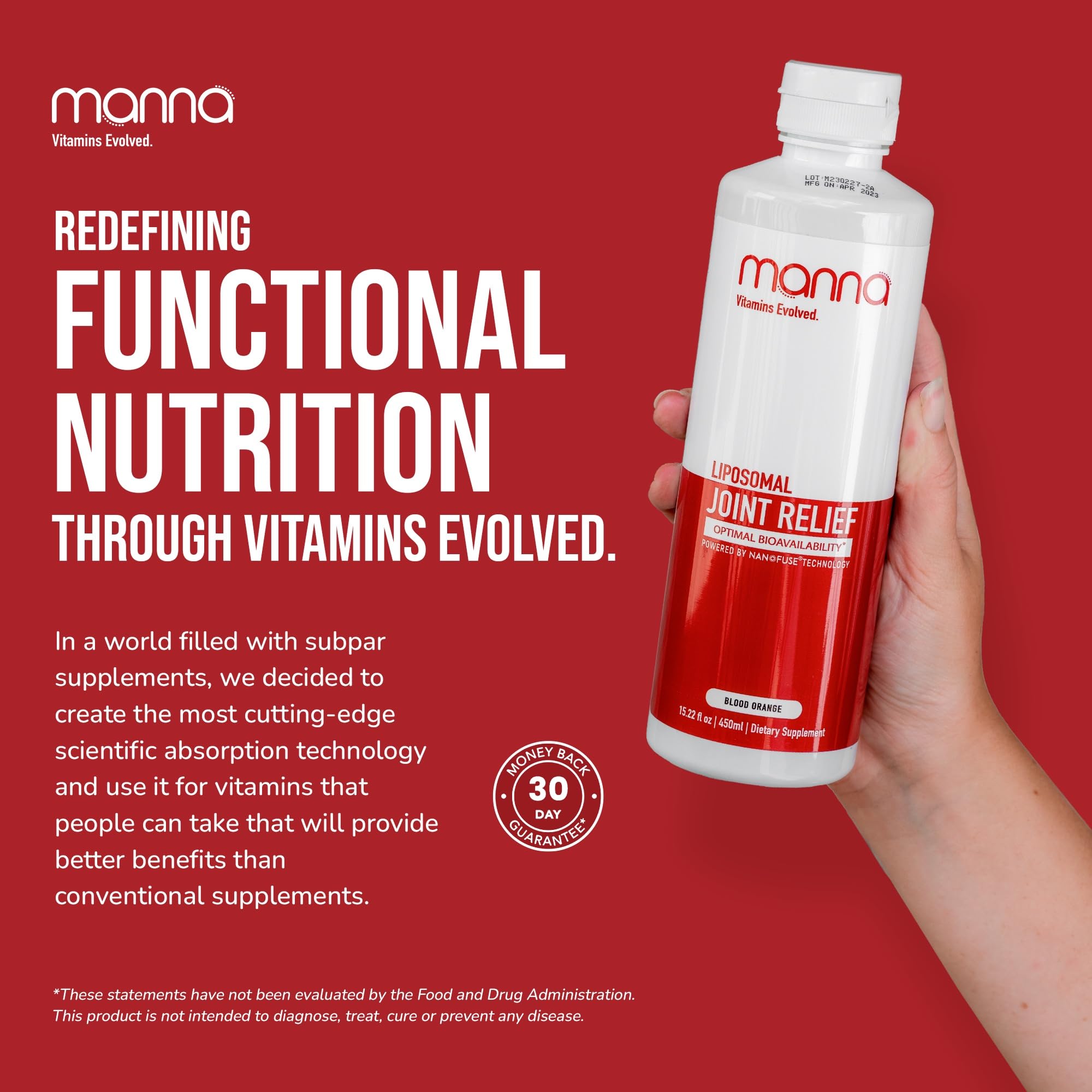 Manna Vitamins Evolved Chondroitin Supplement on a wooden table