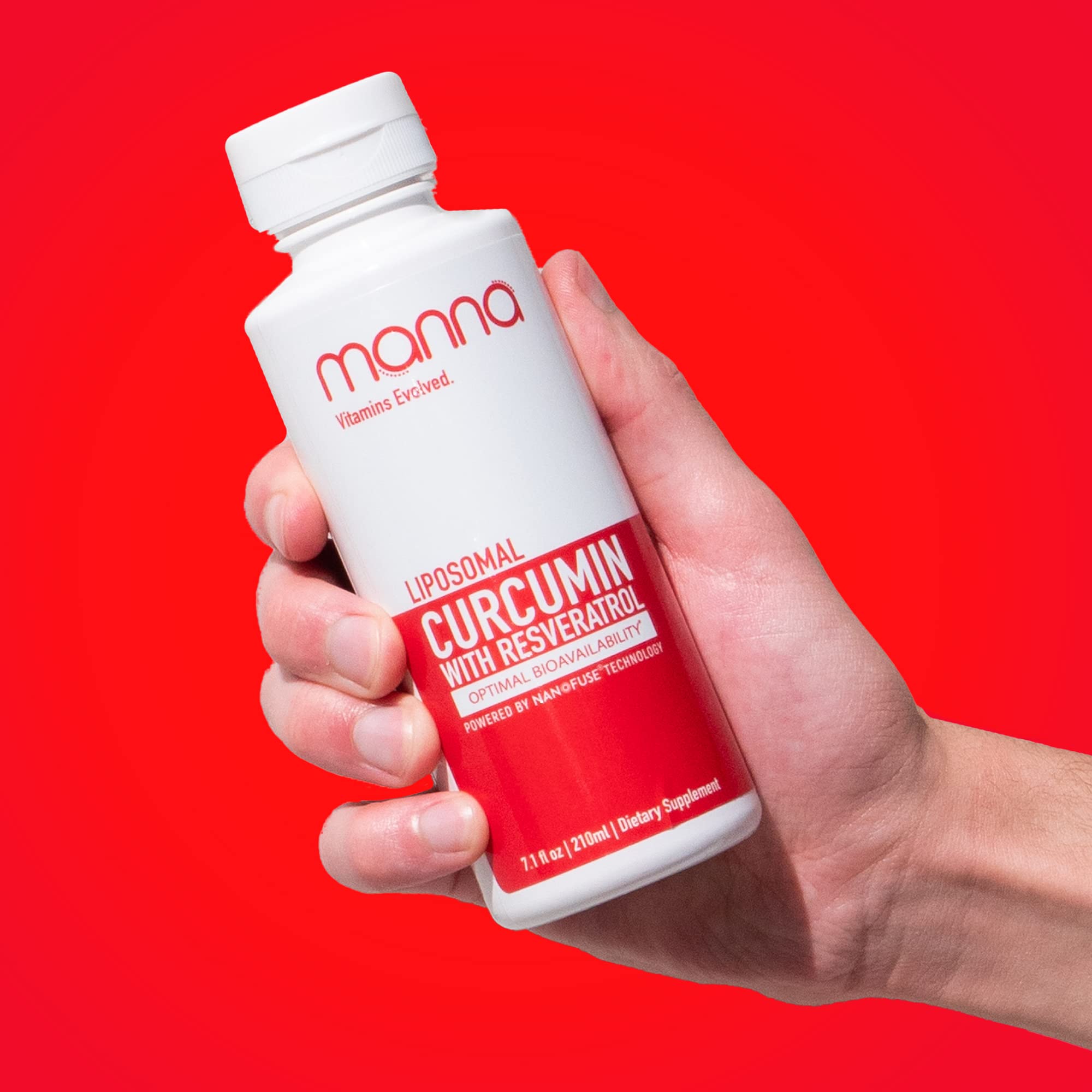 Manna Vitamins Evolved Liposomal Curcumin & Resveratrol front view