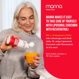 Manna Vitamins Evolved Liposomal Curcumin & Resveratrol packaging