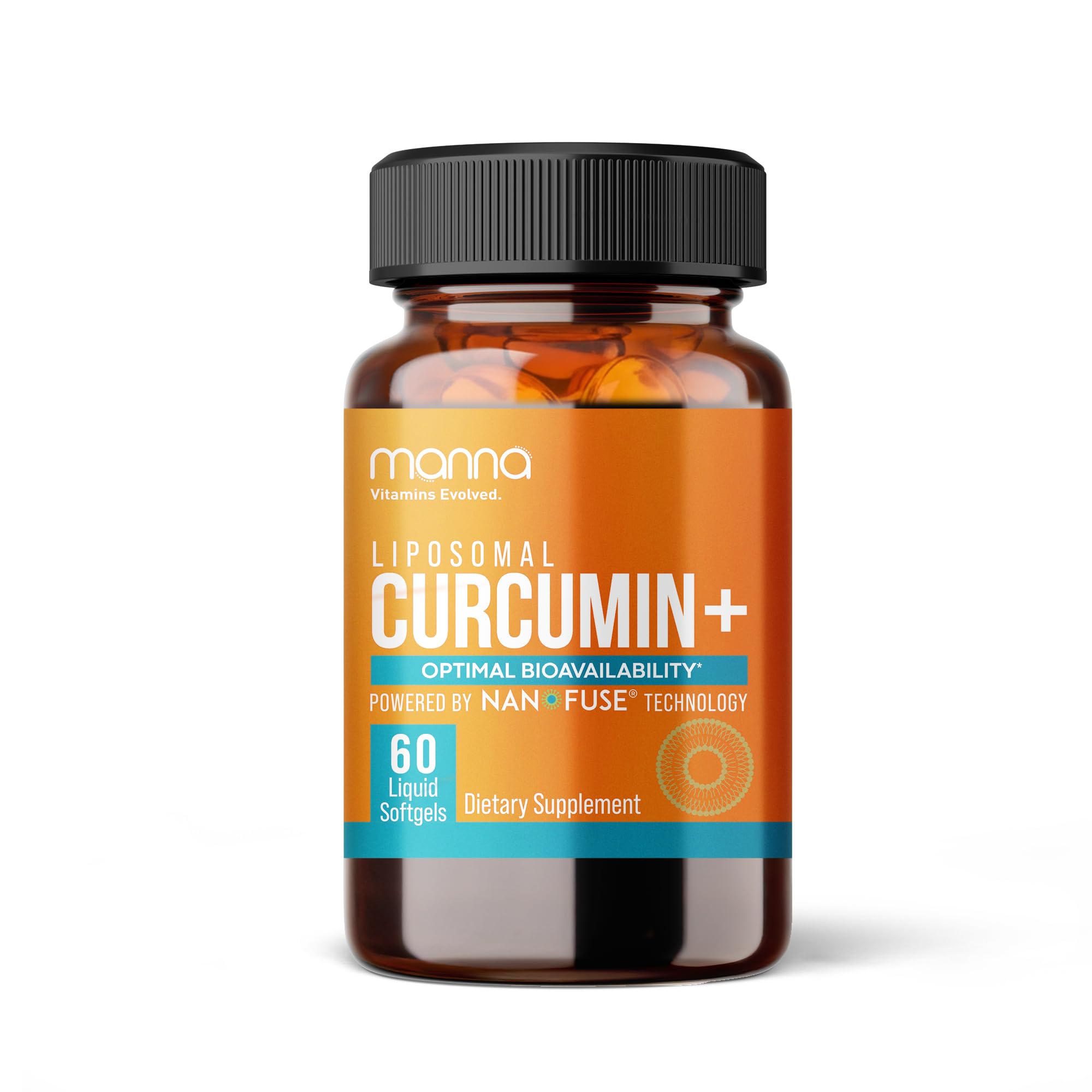 Manna Vitamins Evolved Liposomal Curcumin+ softgels front view