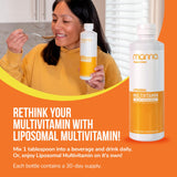 Manna Vitamins Evolved Liposomal Multivitamin on a wooden table