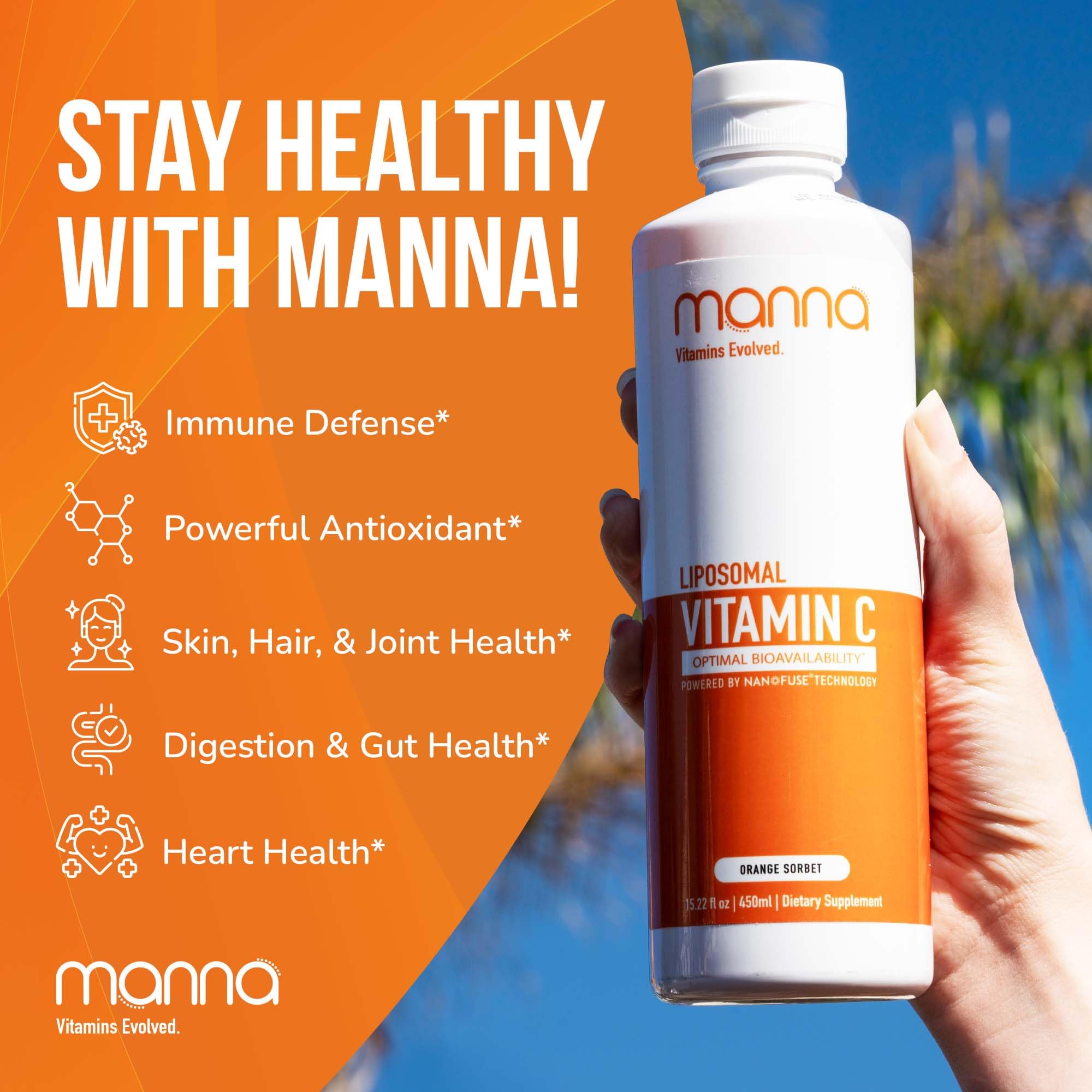 Manna Vitamins Evolved Liposomal Vitamin C 540g packaging