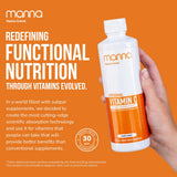 Manna Vitamins Evolved Liposomal Vitamin C 540g with a glass of water