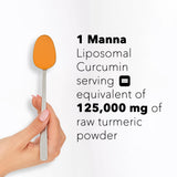 Manna Vitamins Evolved Liquid Liposomal Curcumin Turmeric Supplement bottle side view