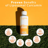 Manna Vitamins Evolved Liquid Liposomal Curcumin Turmeric Supplement in a kitchen setting