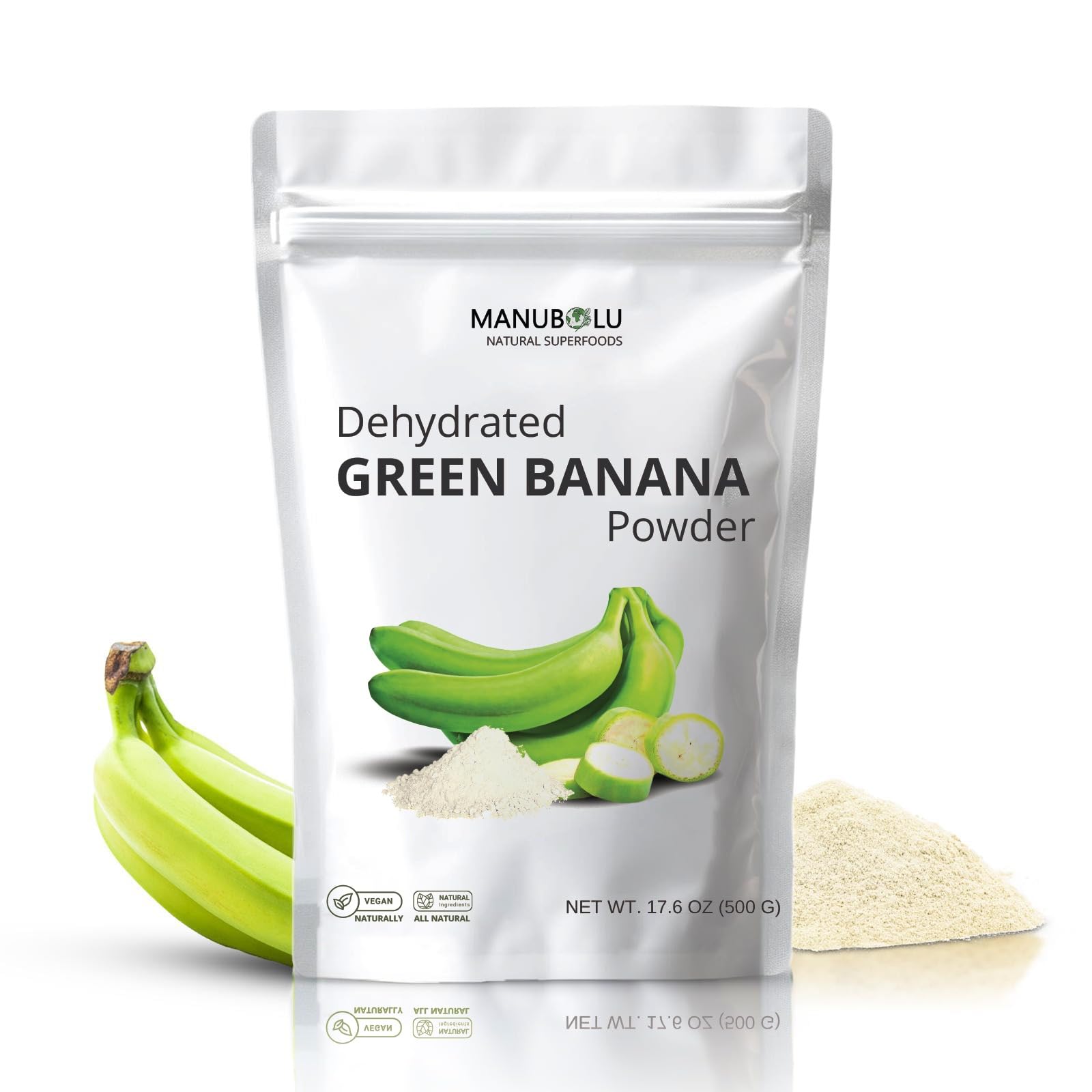 Manubolu Green Banana Powder 500g front view
