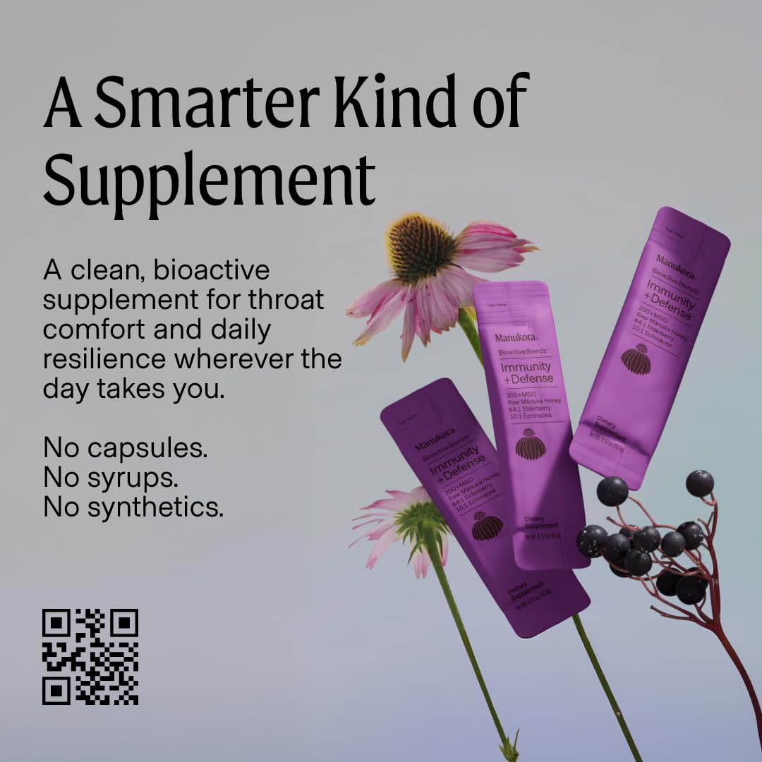 Manukora Elderberry daily wellness Support 105g back view